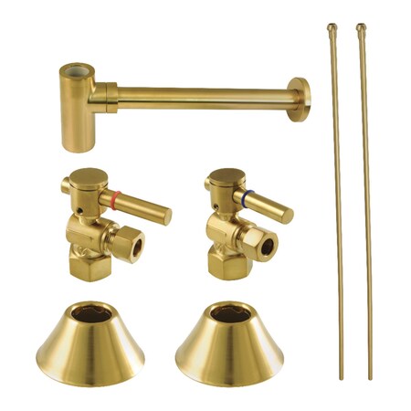 Kingston Brass CC43107DLLKB30 Plumbing Sink Trim Kit with Bottle Trap, Brushed Brass CC43107DLLKB30